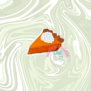 Pumpkin Pie Die Cut Sticker- great for laptops, kindles, journals, planners ect.