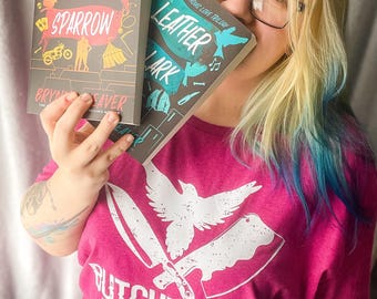 Dark Romance Book Shirt | Butcher Blackbird | Spicy Booktok Reader Tee | Adult Book Lover Graphic T-Shirt