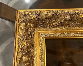 Elegance Gold Leaf Ornate Embossed Wood Picture Frame LG-5638