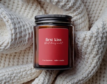 First Kiss Candle | Black Cherry Valentine Candle | Romantic Gift