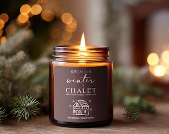 Winter Chalet Candle: Beeswax Tallow Blend with Amber & Spice
