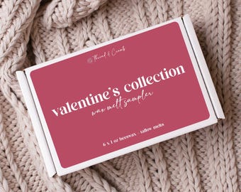 Valentine's Wax Melt Sampler Box | Romantic Valentine Scents | Flame-Free Valentine Gift