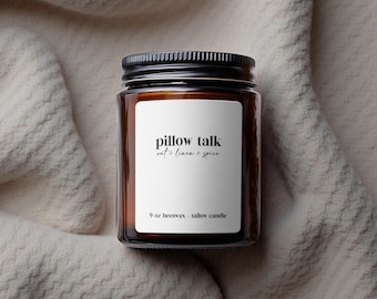 Pillow Talk Candle | Oat Linen Cozy Valentine Candle | Romantic Home Gift