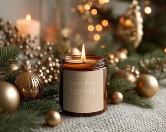 Snickerdoodle Candle | Beeswax + Tallow Holiday Candle | Cinnamon Sugar + Vanilla | Cozy Cookie Scent | Winter Edit