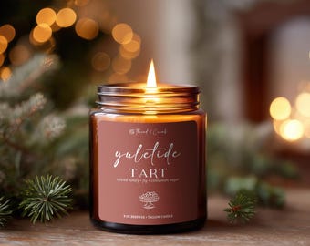 Yuletide Tart Candle: Beeswax Tallow, Fig + Honey Scent