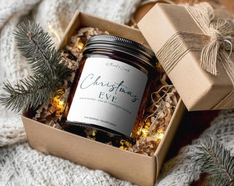 Christmas Eve Candle: Beeswax Tallow, Evergreen & Spice Winter Scent