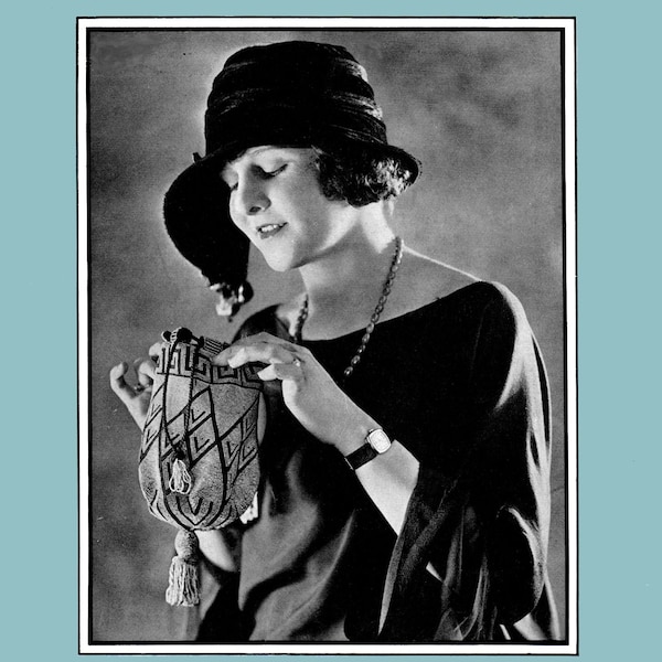Columbia Bead Bags #17 c.1923 (PDF - EBook - Digital Download)   Vintage Crochet Flapper Purses