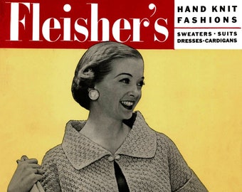 Fleisher's #95 c.1954 - Hand Knit Fashions - Fashionable Knitting Patterns from the 1950's  (PDF eBook Digital Download)