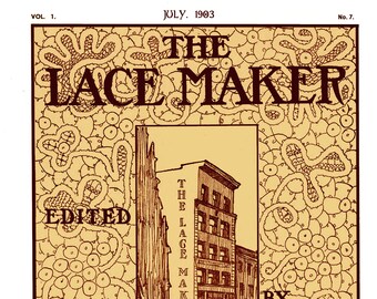 Sara Hadley's Lace Maker #1.07 c.1903 Vintage Instructions for Filet Lace Embroidery Guide (PDF E-Book)