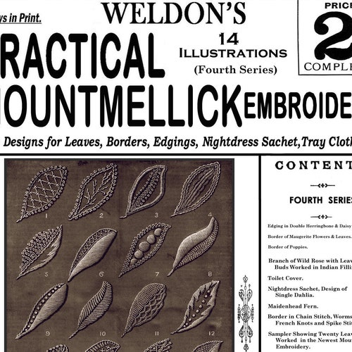 Weldon's 2D 69 C.1890 Practical Mountmellick Embroidery Etsy