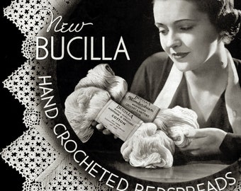 Bear Brand & Bucilla  #105 c.1936 (PDF - EBook - Digital Download) Hand Crochet Bedspreads