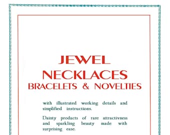 Katzman's Jewel Necklaces c.1929 Depression Era Beading Designs for Jewelry (PDF_ EBook - Digital Download)