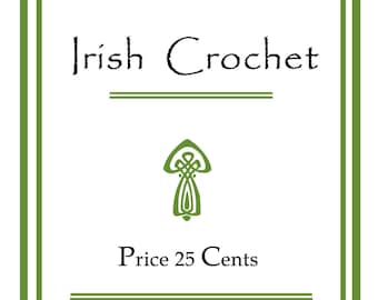 Butterick Irish Crochet Book c.1912 - Wunderschöne Häkelanleitungen für irische Häkelmotive, Umrandungen, Geldbörsen und Kragen (PDF eBook Digital Download)
