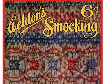 Weldon's 6D #35 c.1920's (PDF EBook - Digital Download) Smocking Instructions and Designs