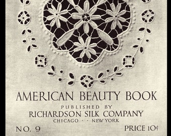 Richardson's #9 c.1916 Complete Embroidery - Vintage Study of Embroidery Stitches  (PDF - EBook - Digital Download)