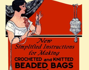 JulRoberts 1925 Beaded Bag Patterns: Crochet & Knitting (PDF Digital Download)