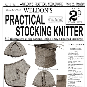 Weldon's 2D 11 c.1885 Practical Stocking Knitter PDF Ebook Digital Download image 1