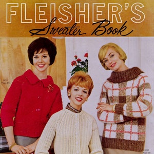 Fleishers Bear Botany #106 c.1971 (PDF - 電子書籍 - デジタルダウンロード) 1960 年代のドレス、ブラウス、スーツ、コート、女性ファッションの編み物パターン