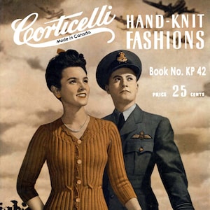 Corticelli #KP42 c.1930&#39;s  (PDF - EBook - Digital Download) Vintage Hand Knit Sweaters & Cardigans for Kiddies and Grownups