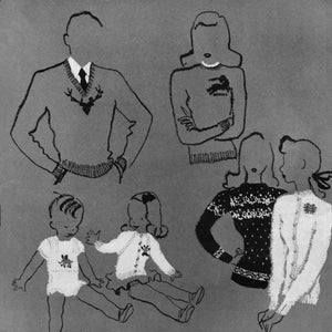 Plantkundepatroon van de maand #912, in kaart gebrachte appliquéontwerpen om toe te voegen aan effen truien en meer - november 1945 (PDF eBook digitale download)