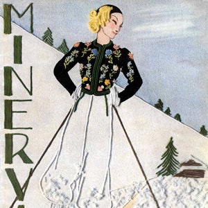 Minerva #45 c.1936 優れた書籍 女性ファッションのためのヴィンテージ編み物パターン (PDF 電子書籍 - デジタル ダウンロード)