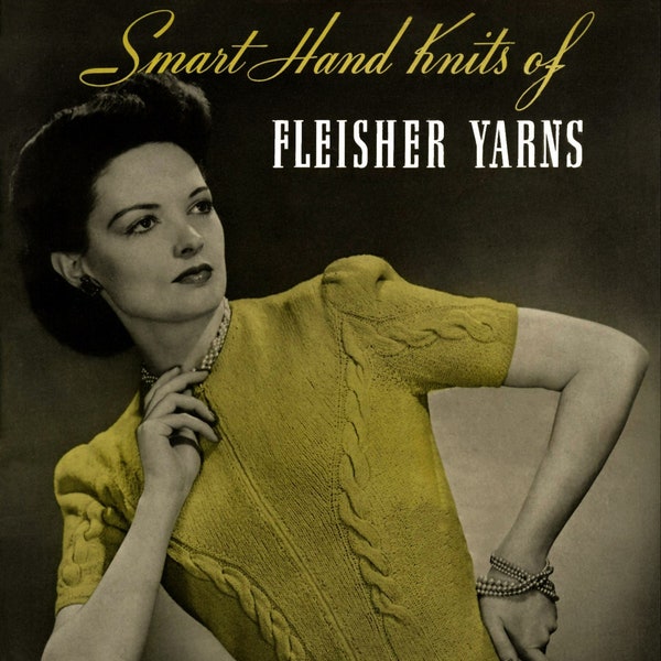 Fleisher's #59 c.1939 - Smart Hand Knits of Fleisher's Yarns - Vintage 1930's Women's Fashion Patterns (PDF eBook Digital Download)