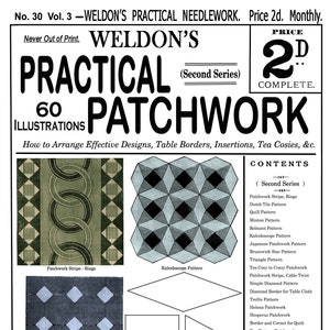 Weldon&#39;s 2D #30 c.1887, Patchwork pratico 2a serie, (PDF - EBook - Download digitale)