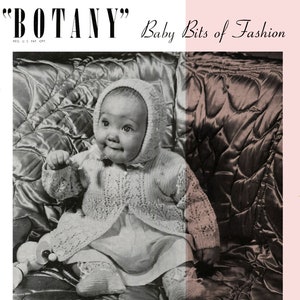 Botany #14 Baby Fashion c.1949 - Illustrated Beginner's Stitches in Knitting & Crochet for Baby's Layette   (PDF eBook Digital Download)