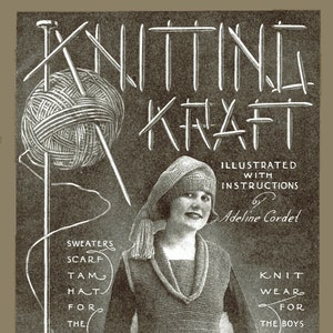 Adeline Cordet #11 c.1917 (PDF - EBook - Téléchargement numérique) - Artisanat de tricot : Modèles pour vêtements vintage pour dames