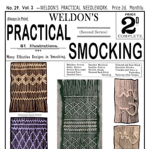 Weldon&#39;s 2D #29 c.1887 (pdf - e-boek - digitale download) Praktisch smokwerk (tweede serie)