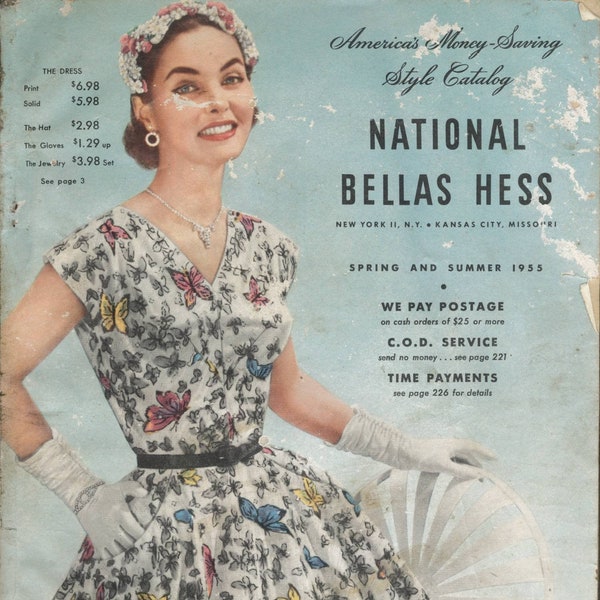 RIESIGER Vintage Katalog - Bellas Hess c.1955 Spring/Summer Katalog, Fashions for Family & Sundries for Home (PDF EBook - Digital Download)