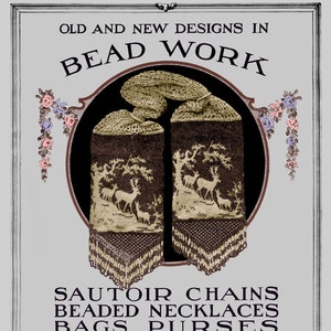 Sophie LaCroix #20 c.1915 Vintage Knitting & Crochet Patterns for Bead Purses  (PDF E-Book Digital Download)