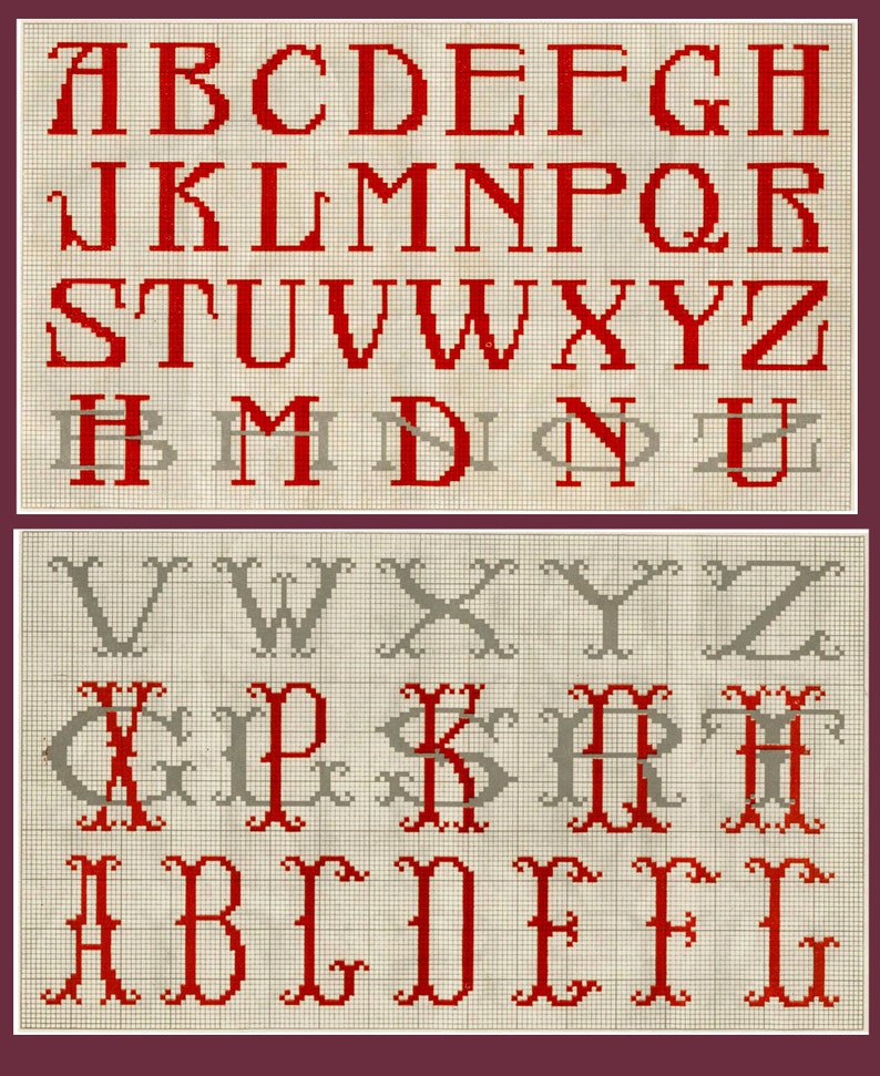 DMC Marking Stitch 1 C.1920 Color Charts and Alphabets Used Etsy Ireland