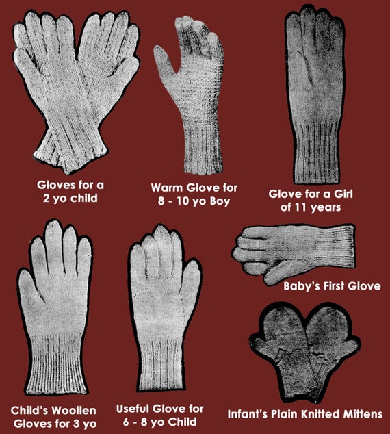 Weldon's 2D #434 c.1920 Vintage Knitting Glove Patterns Weldon's 2D #434 c.1920 Vintage Knitting Glove Patterns