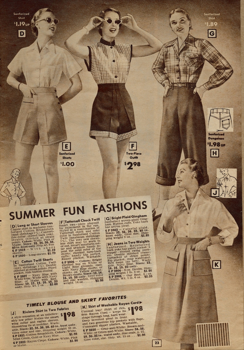 Vintage Catalog Bellas Hess C.1951 Spring & Summer Bargain Etsy