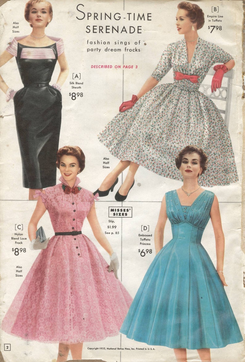 HUGE Vintage Catalog Bellas Hess C.1955 Spring/summer Etsy
