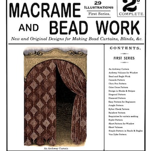 Weldon&#39;s 2D #126 c.1895 - Cortinas de macramé y cuentas (PDF)