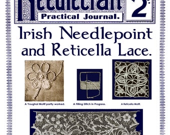 Needlecraft Practical Journal #106 c,1913 (EBook PDF - Téléchargement numérique) - Point d'aiguille irlandais et dentelle Reticella