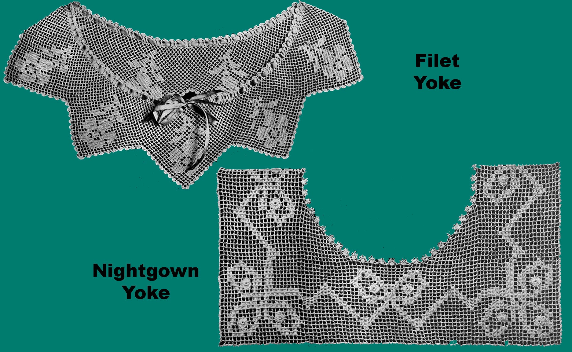 Richardson's 32 Crochet Yokes 10 C.1917 Vintage Patterns Etsy Australia