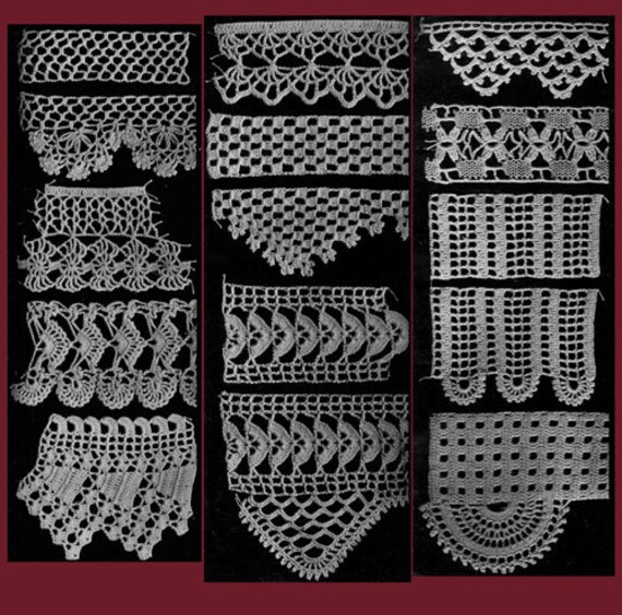 Augusta Pfeuffer #5 c.1915 Fancy Patterns for Vintage Crochet Yokes