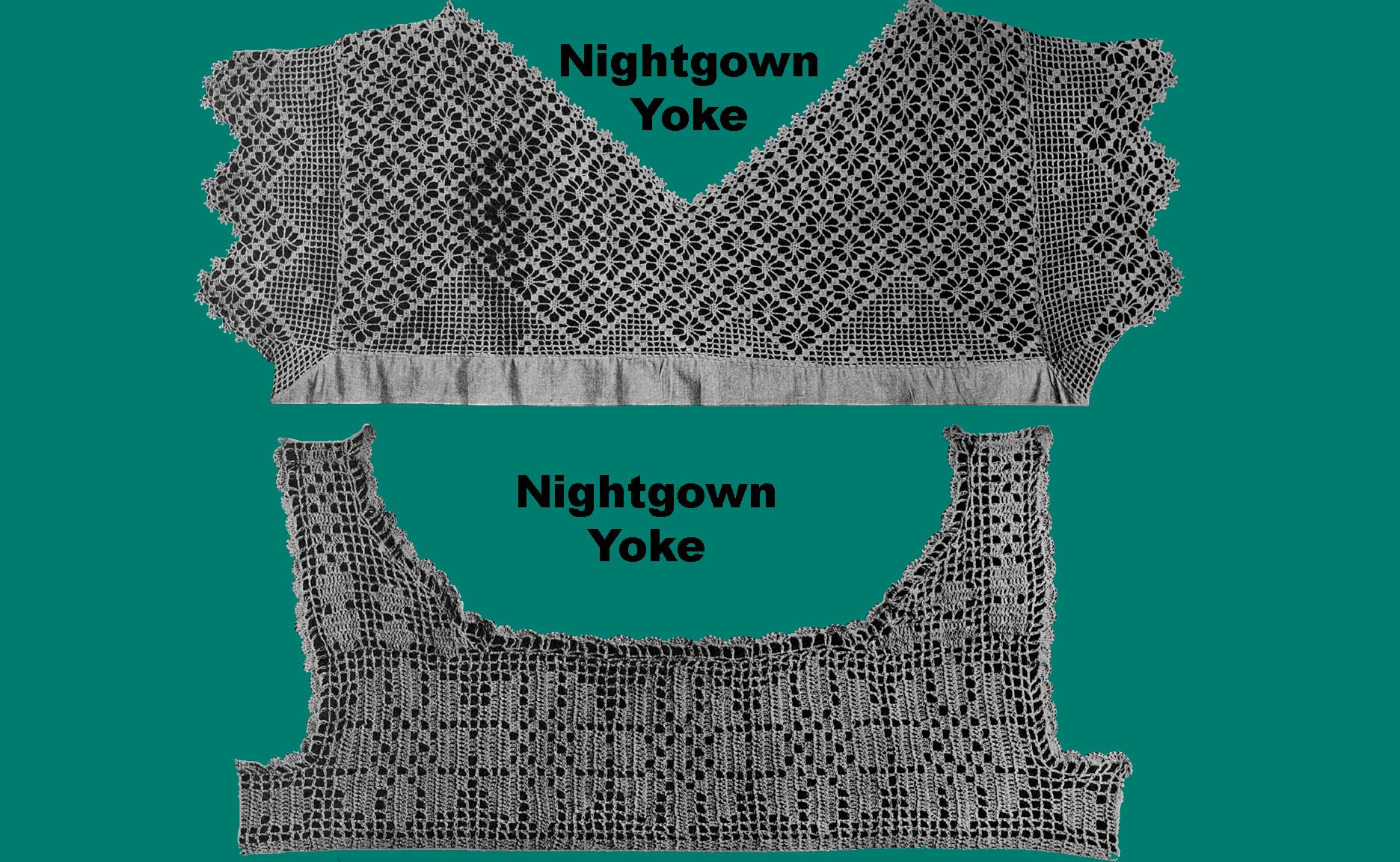 Richardson's 32 Crochet Yokes 10 C.1917 Vintage Patterns Etsy Australia