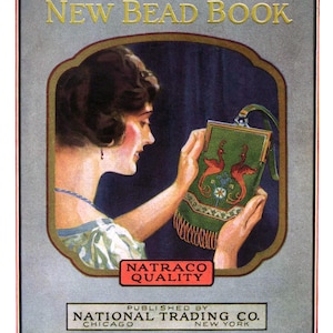 Libro de abalorios Barbour c.1924. Preciosos patrones de bolsos vintage con abalorios de la época de las Flappers de los años 20: Libro de crochet y tejido de 1924 (libro electrónico en formato PDF).