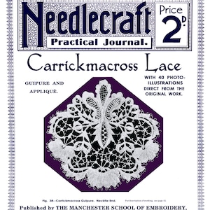 Needlecraft Practical Journal #28 c.1903 - Carrickmacross Needle Lace (Livre électronique PDF - Téléchargement numérique)
