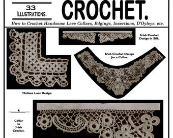 Weldon's 2D #236 c.1904 - Crochet pratique, colliers de dentelle au crochet irlandais (PDF - Ebook à téléchargement numérique)