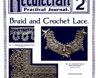 Needlecraft Practical Journal #86 c.1910 (PDF - Ebook - Téléchargement numérique) - Tresse et Dentelle au Crochet