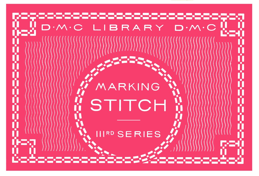 DMC Marking Stitch 3 C.1920 Color Charts and Alphabets Used for Cross