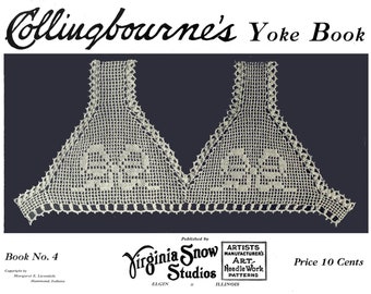 Collingbourne's #4 c.1907 (PDF _ EBook - Digital Download) Vintage Patterns for Crochet Yoke Book