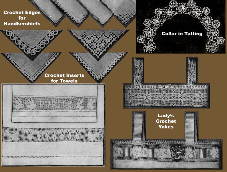 Armenian Needlepoint Lace Tattting /& Knitting PDF Ebook Digital Download Star #4.2 c.1919 Filet Crochet