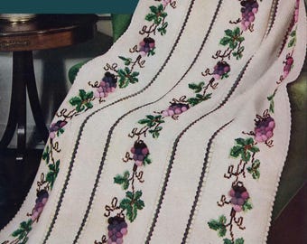 Vintage Crochet & Knit Afghan Patterns: Fleisher's #80 PDF Ebook (Digital Download)