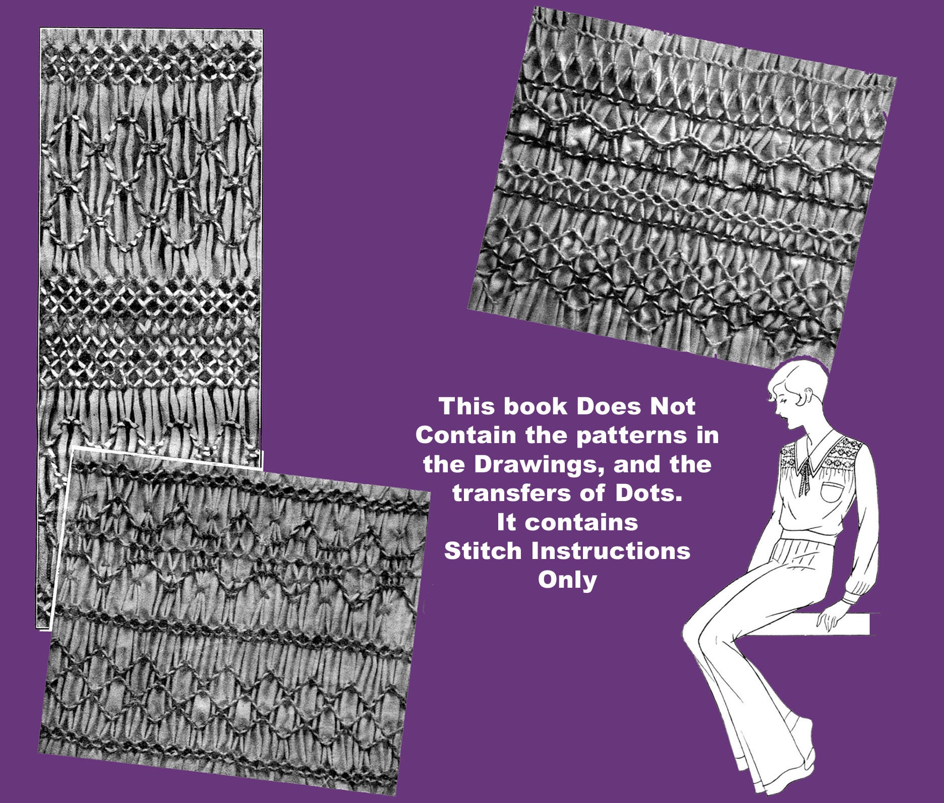 Weldon's 4D 88 C.1934 Vintage Instructions for Smocking Sewing Designs